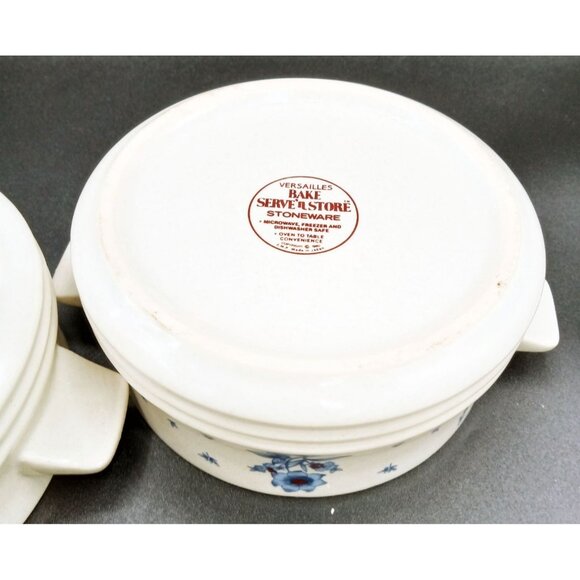 Casserole Dishes Versailles Stoneware Lids Set Floral Pattern Bake Serve Store - Picture 14 of 16